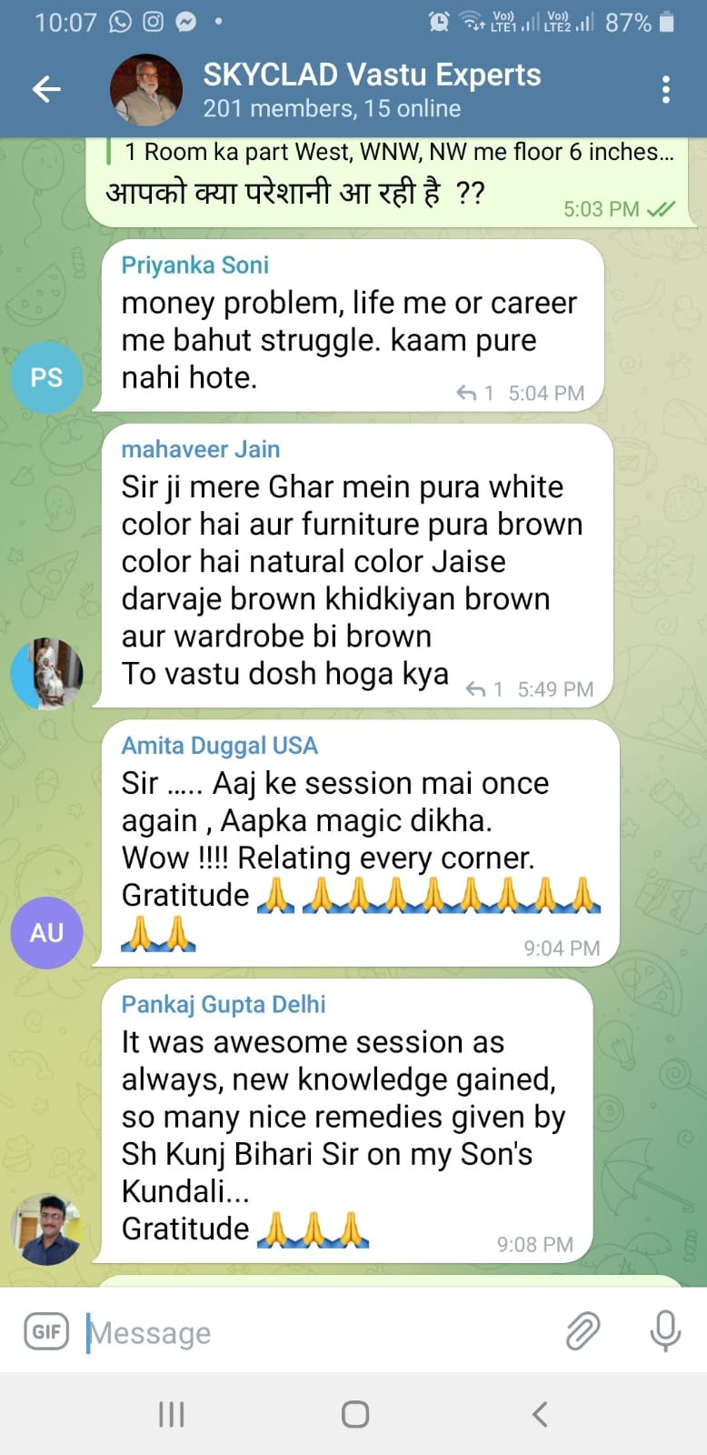 Student feedback message 5